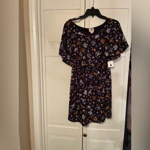 One Clothing Purple Floral Mini Dress